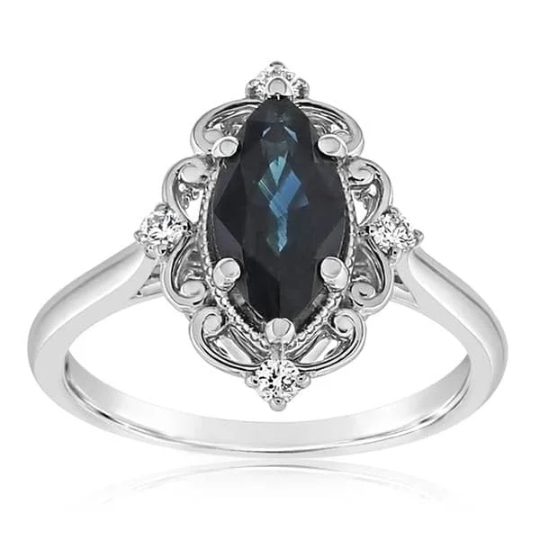 women's engagement rings love and romance -Sapphire & Diamond Ring