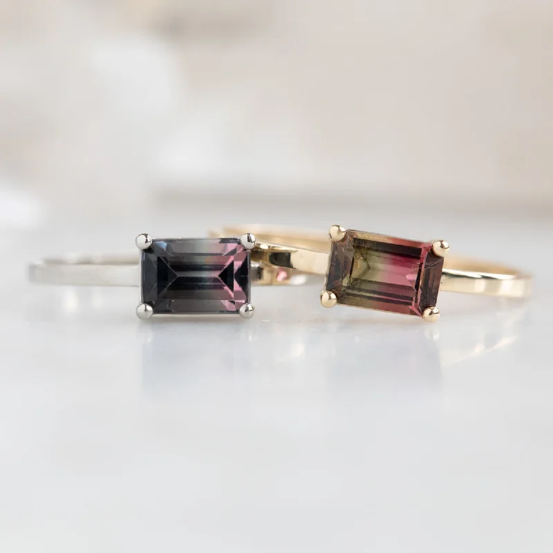 women's rings solitaire -One Of A Kind Watermelon Tourmaline Ring | Choose Your Stone