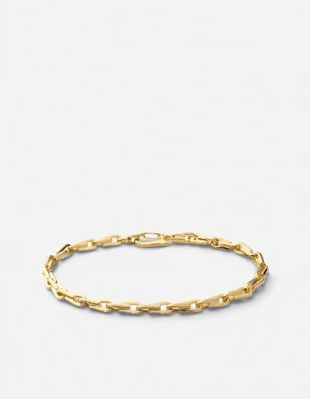 women's bracelets rose gold -Leon Bracelet, Gold Vermeil