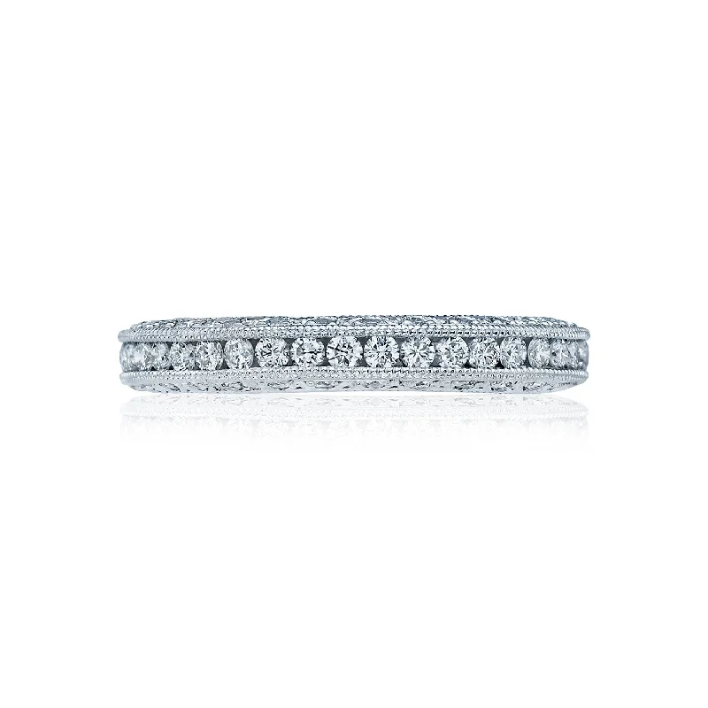 women's engagement rings customizable -Tacori Classic Crescent Channel Set Wedding Eternity Band