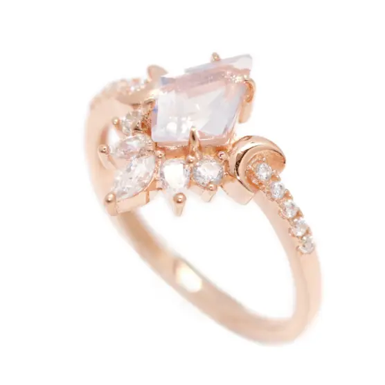 women's rings rose gold -Veronica Lavender Quartz