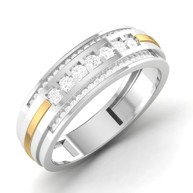 women's engagement rings budget-friendly -Charming Natural Diamond Wedding Band in 18K Gold