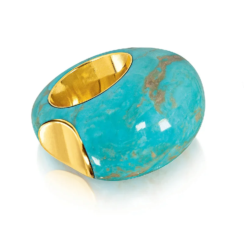 women's rings moissanite -Copa Ring in Turquoise