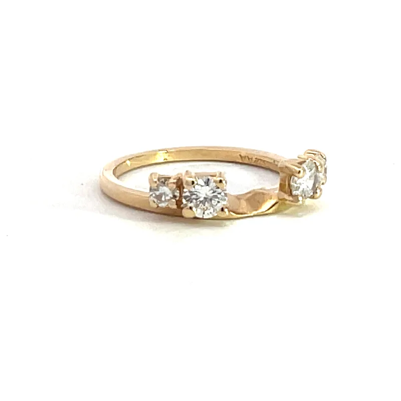 women's engagement rings big statement piece -14 Karat Yellow Gold Wrap Wedding Band