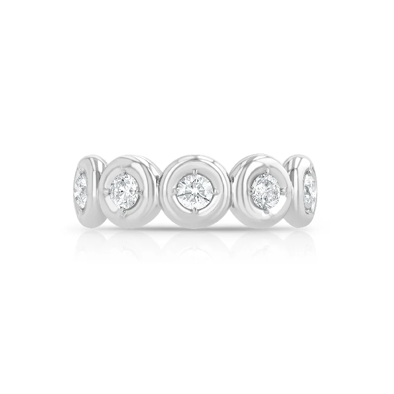 women's rings platinum -Mini Orb Eternity Band