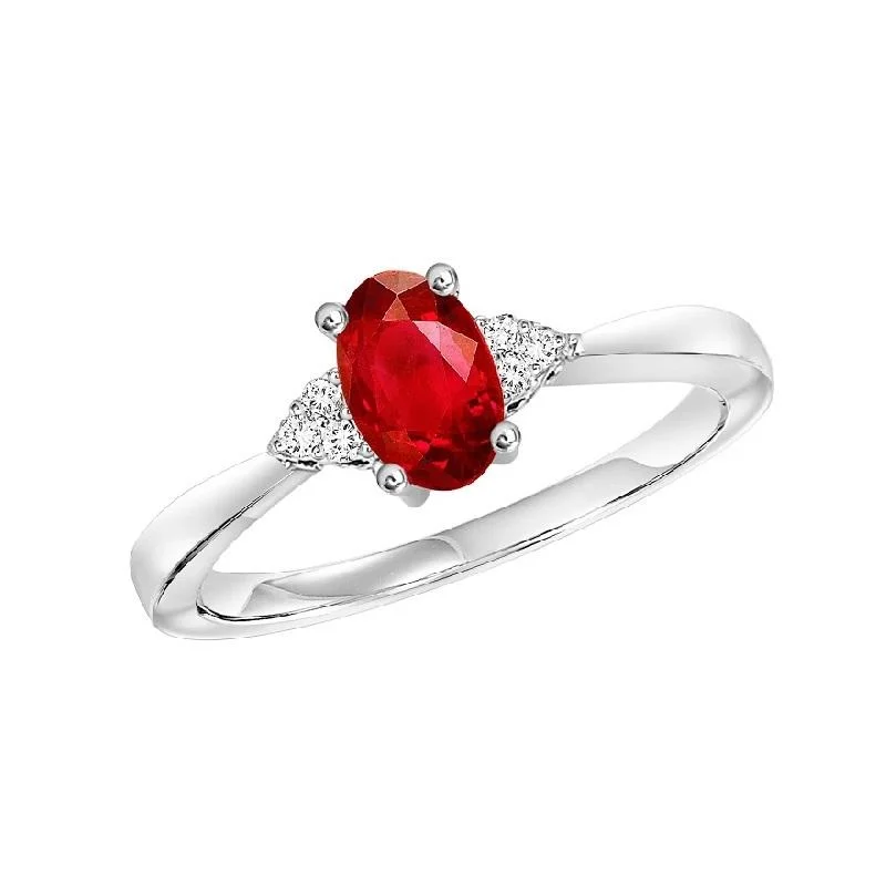 women's rings vintage gold -10KT White Gold Birthstone Ring