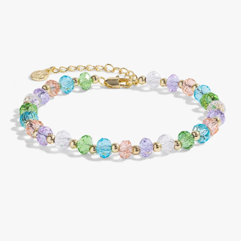 women's bracelets with mixed metals -Pastel Crystal Bracelet