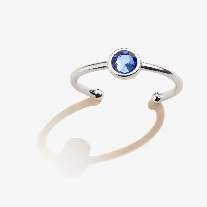 women's rings blue sapphire -Sapphire Birthstone Ring, September