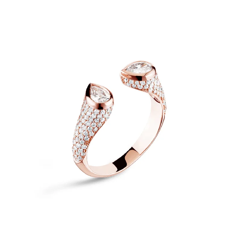 women's rings fine jewelry -Mini Twin Ring