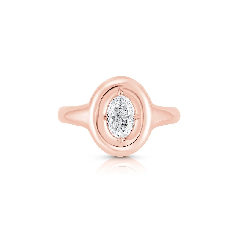 women's rings for sensitive skin -Ovalis Pinky Ring