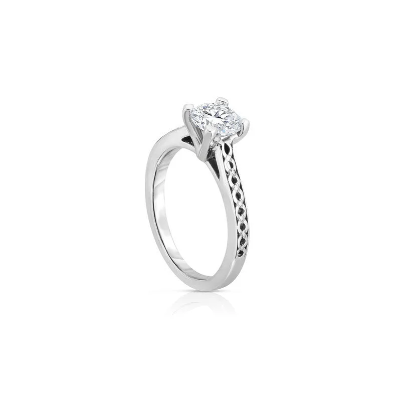 women's engagement rings nature inspired -Dunfermline Round Brilliant Diamond Engagement Ring