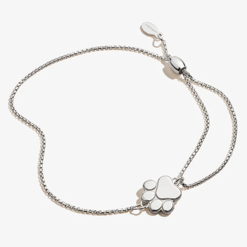 women's bracelets zodiac sign -Paw Print of Love Pull Chain Bracelet