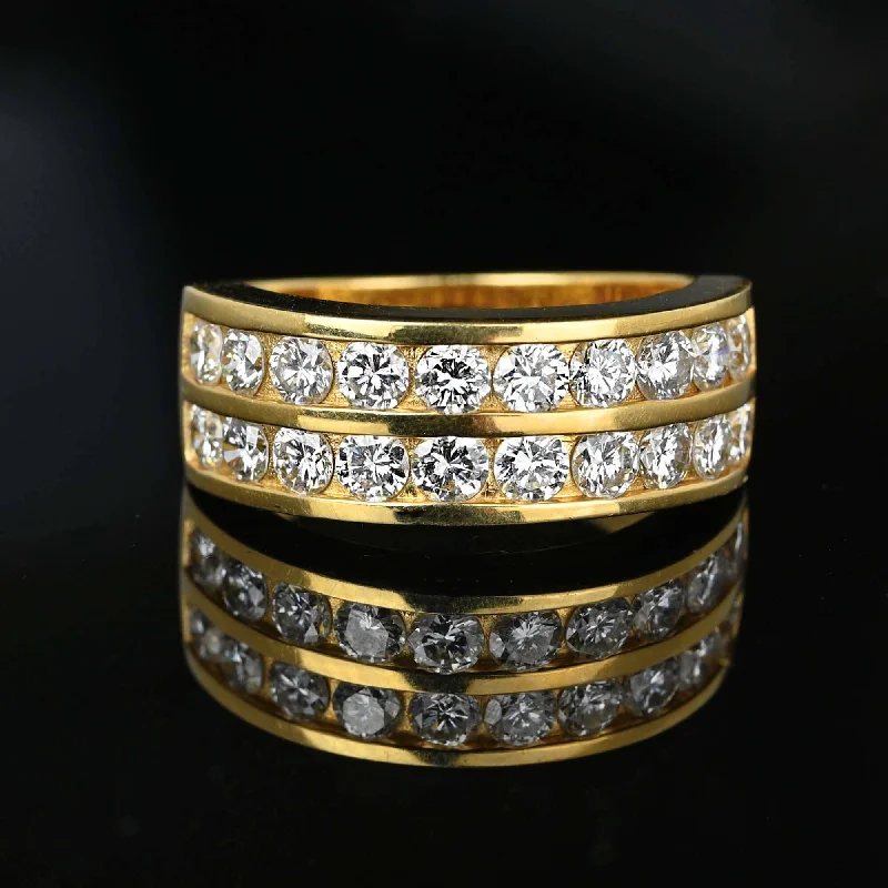 women's engagement rings classic elegance -14K Gold Half Eternity 1.25 Carat Diamond Ring Band