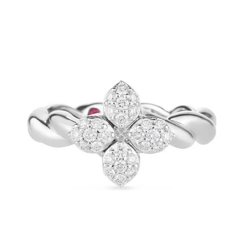 women's engagement rings for sensitive skin -ROBERTO COIN Love in Verona Diamond Ring