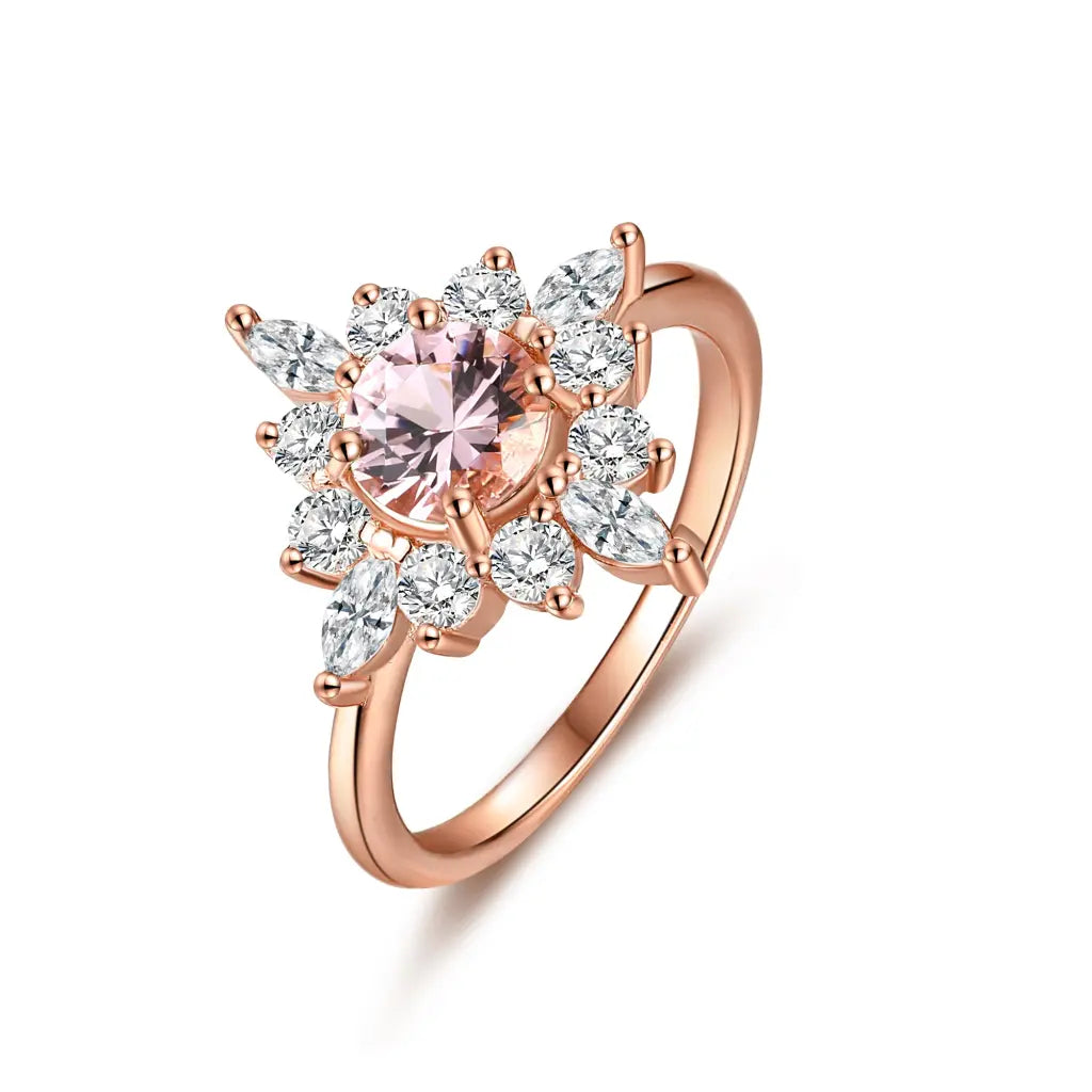 women's rings with channel setting -Anna Ring - Blush