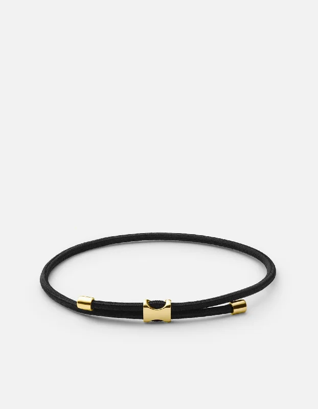 women's bracelets sapphire -Orson Pull Bungee Rope Bracelet, Gold Vermeil