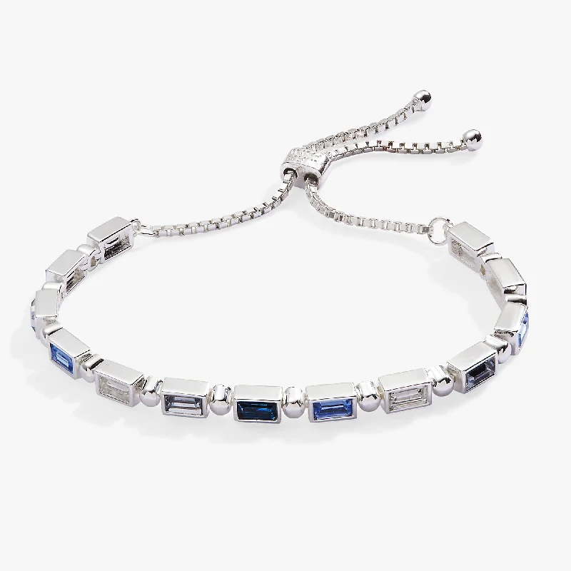 women's bracelets luxury elegance -Sapphire Ombre Crystal Bolo Bracelet