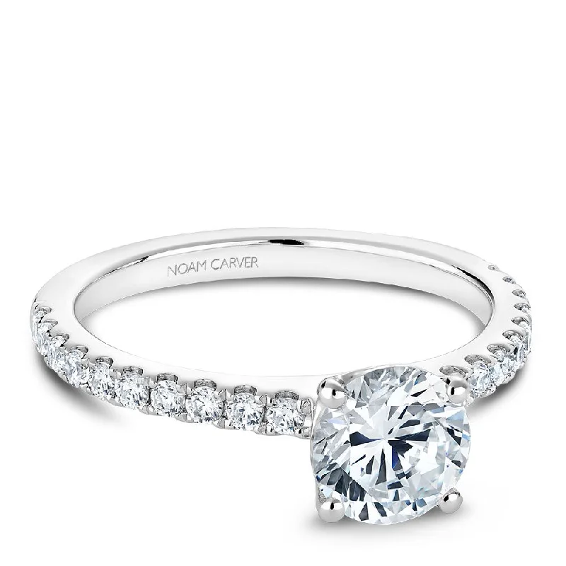 women's engagement rings diamond -0.28ctw Round Engagement Ring