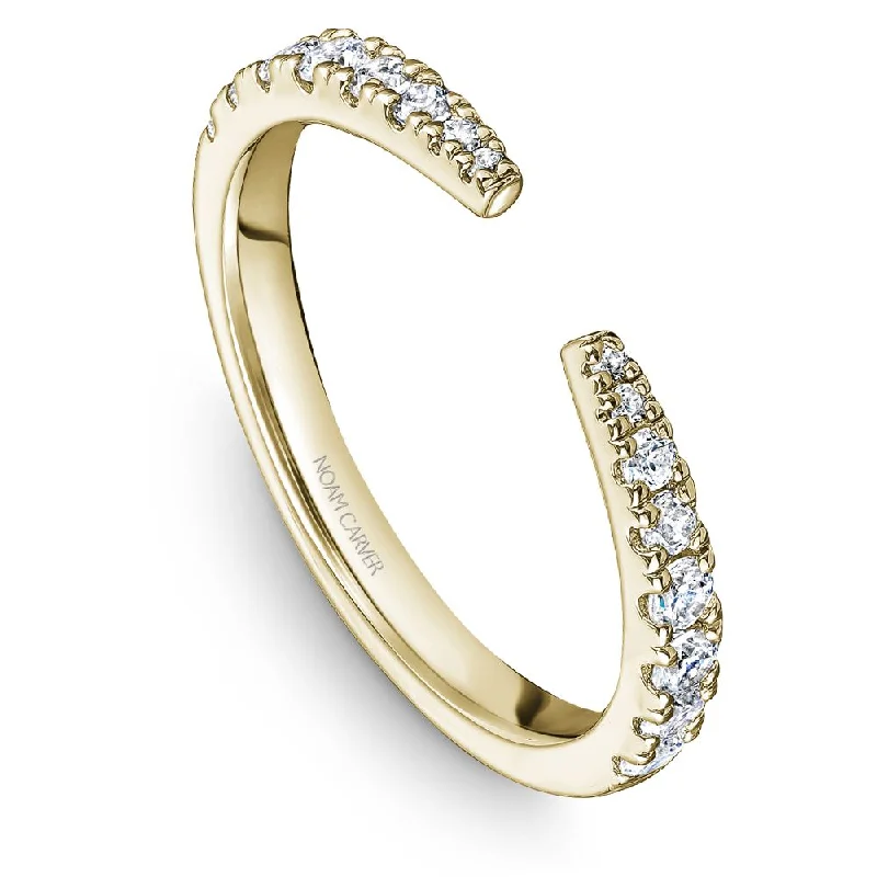 women's engagement rings for small fingers -0.36ctw Diamond Split Wedding/Stackable Band