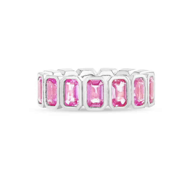 women's rings trendy and stylish -Pink Sapphire Nova Eternity Band