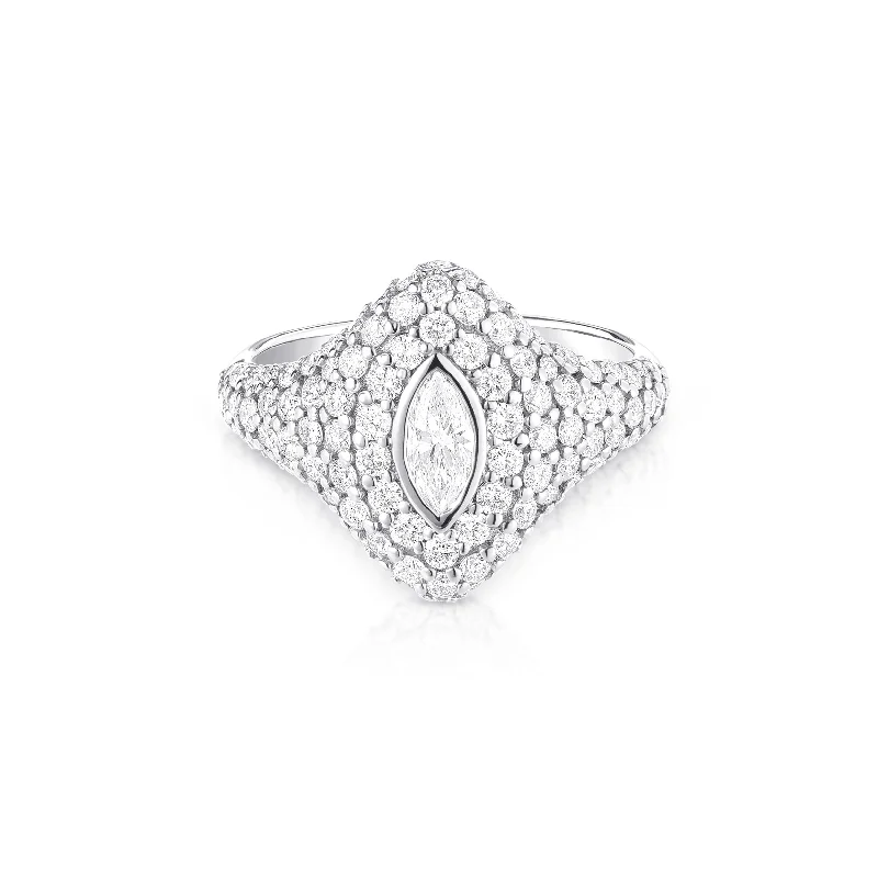 women's rings eternity band -Marquise Bling Pinky Ring