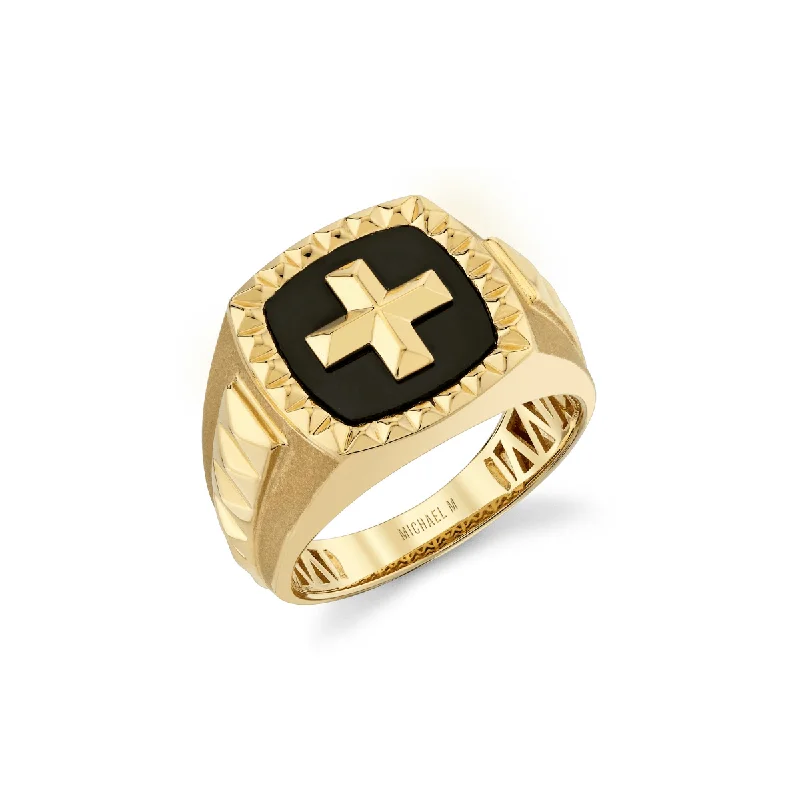 women's rings baroque style -Men's Tetra Signet Ring