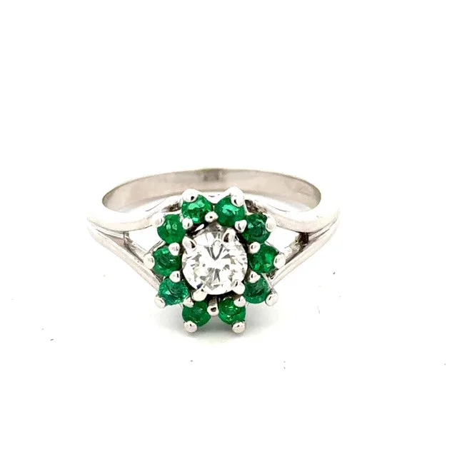 women's engagement rings love and romance -Estate Emerald & Diamond Ring